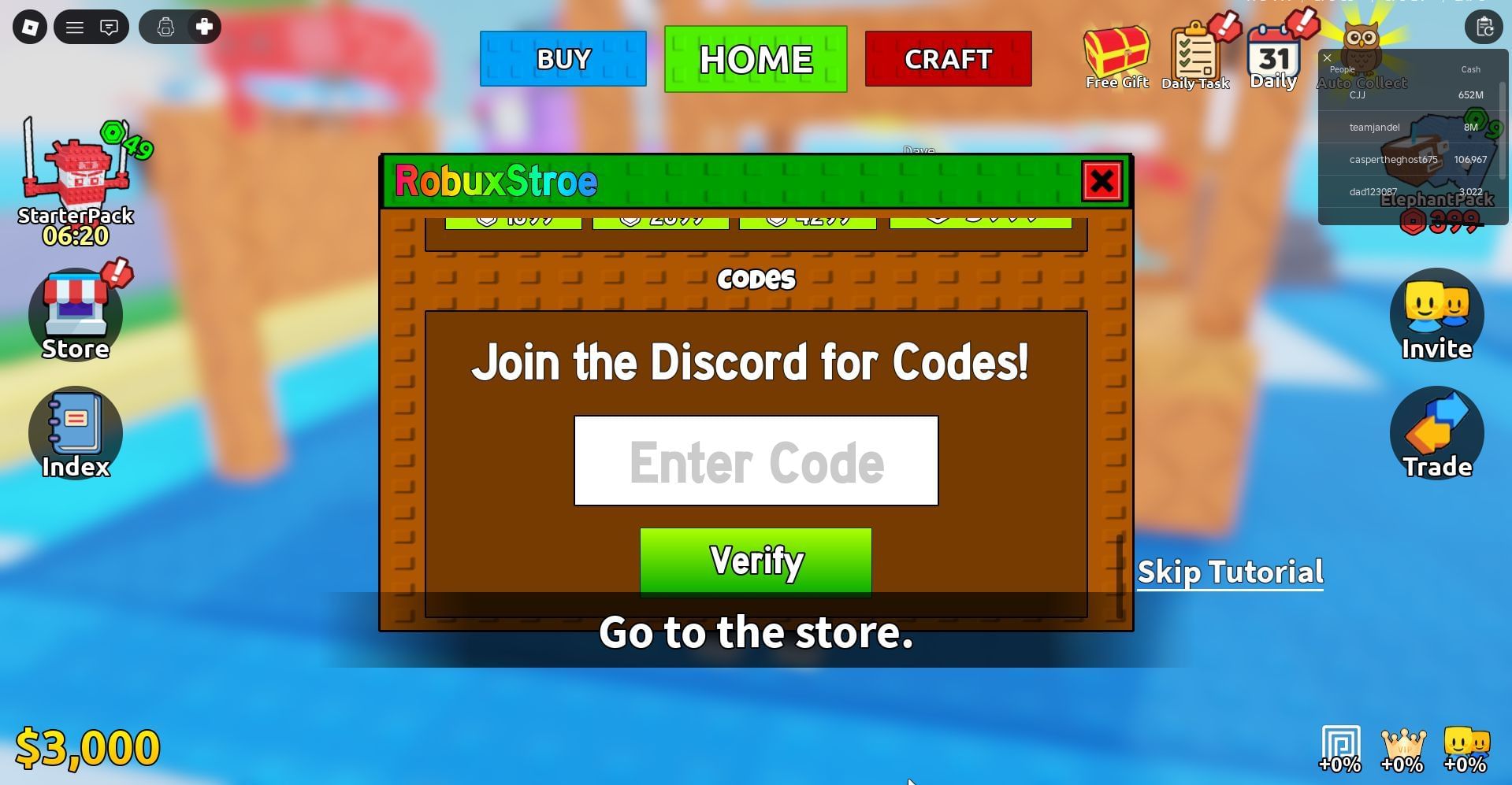 Redeem the code here (Image via Roblox)