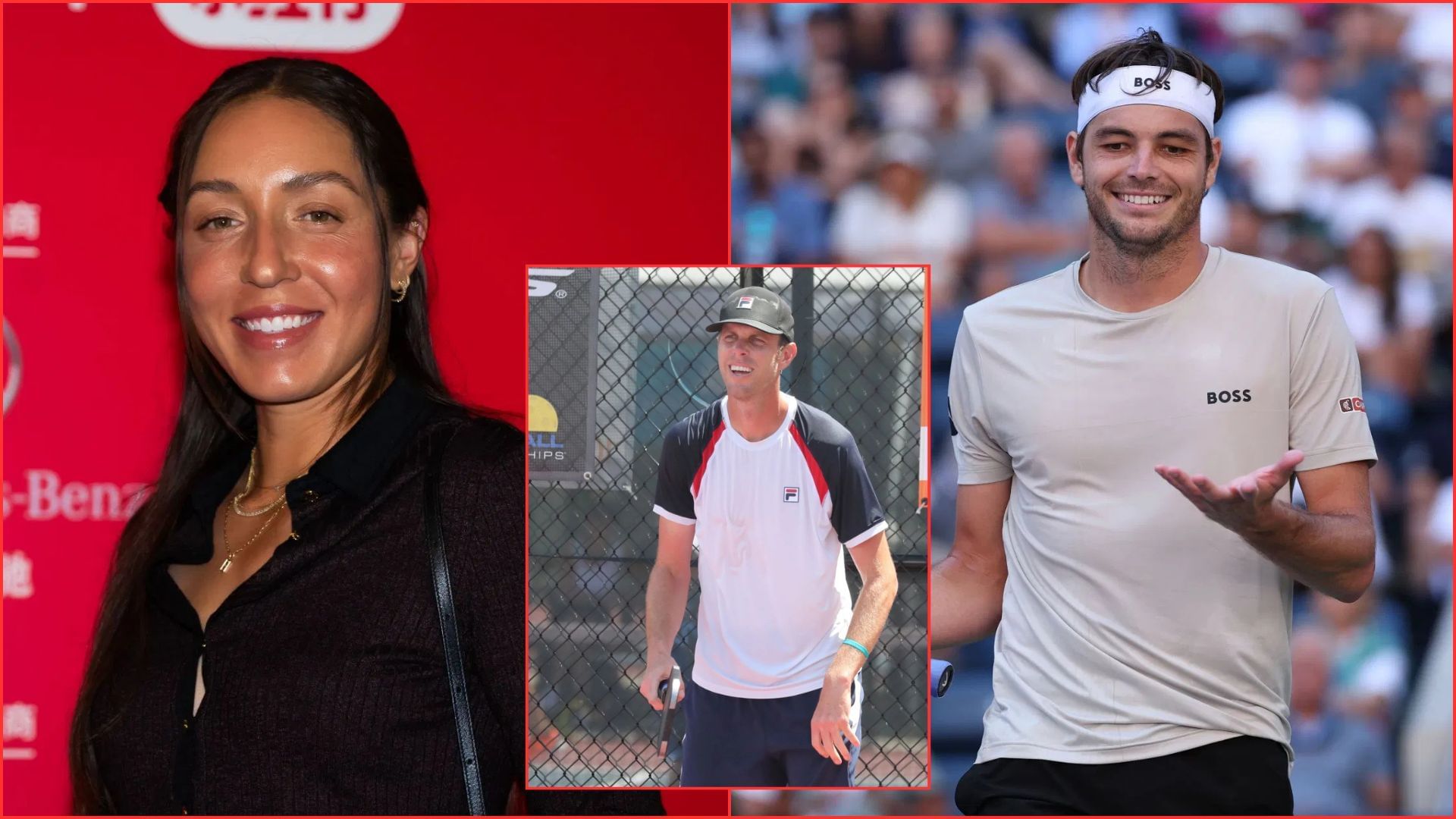 Jessica Pegula (L) Sam Querrey (inset) Taylor Fritz (R) | Getty