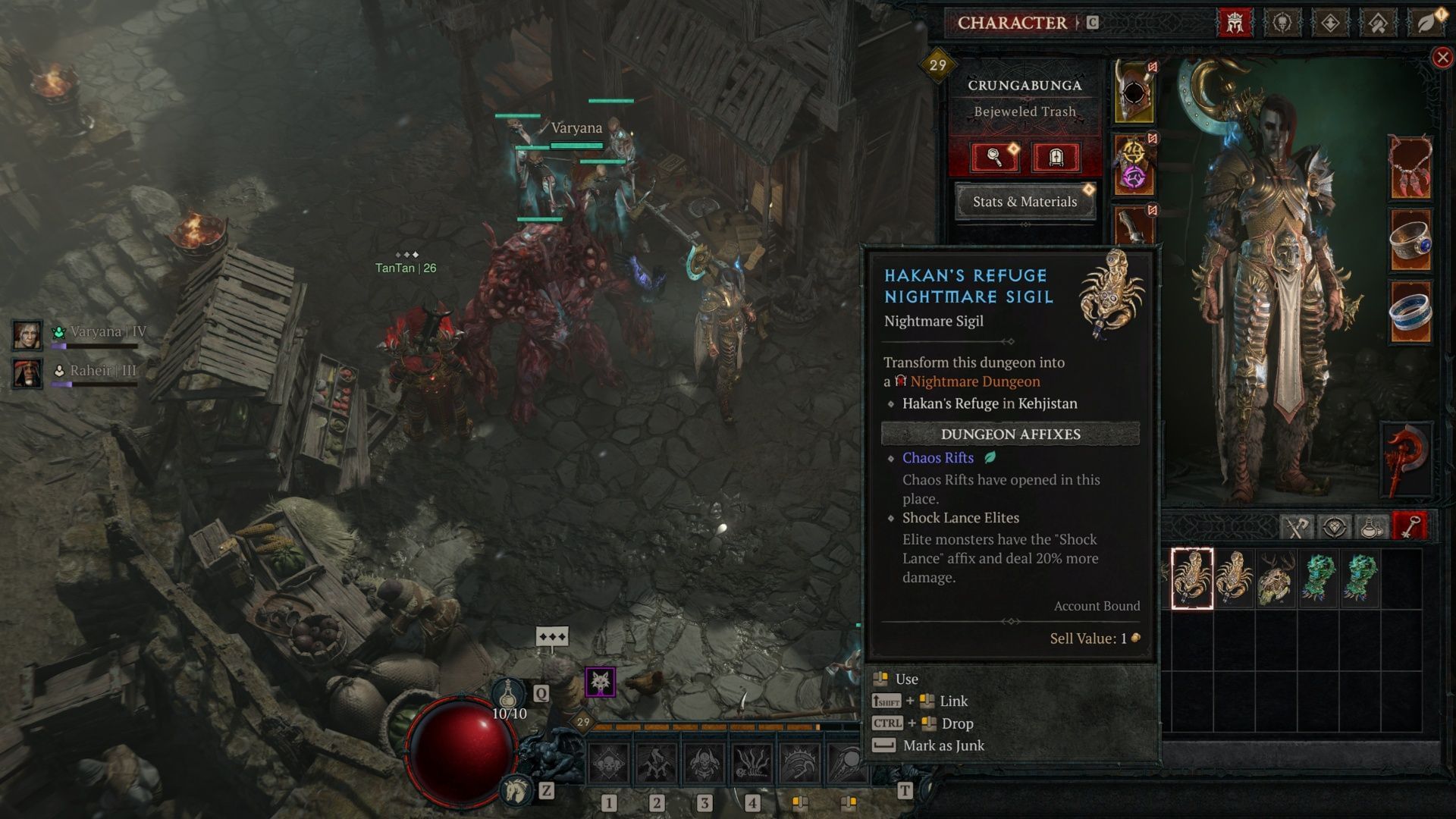 By doing the Chaos Rifts and seasonal content, you stand a good chance at getting more Chaos Rift Affixes, thus, making the grind easier (Image via Blizzard Entertainment)