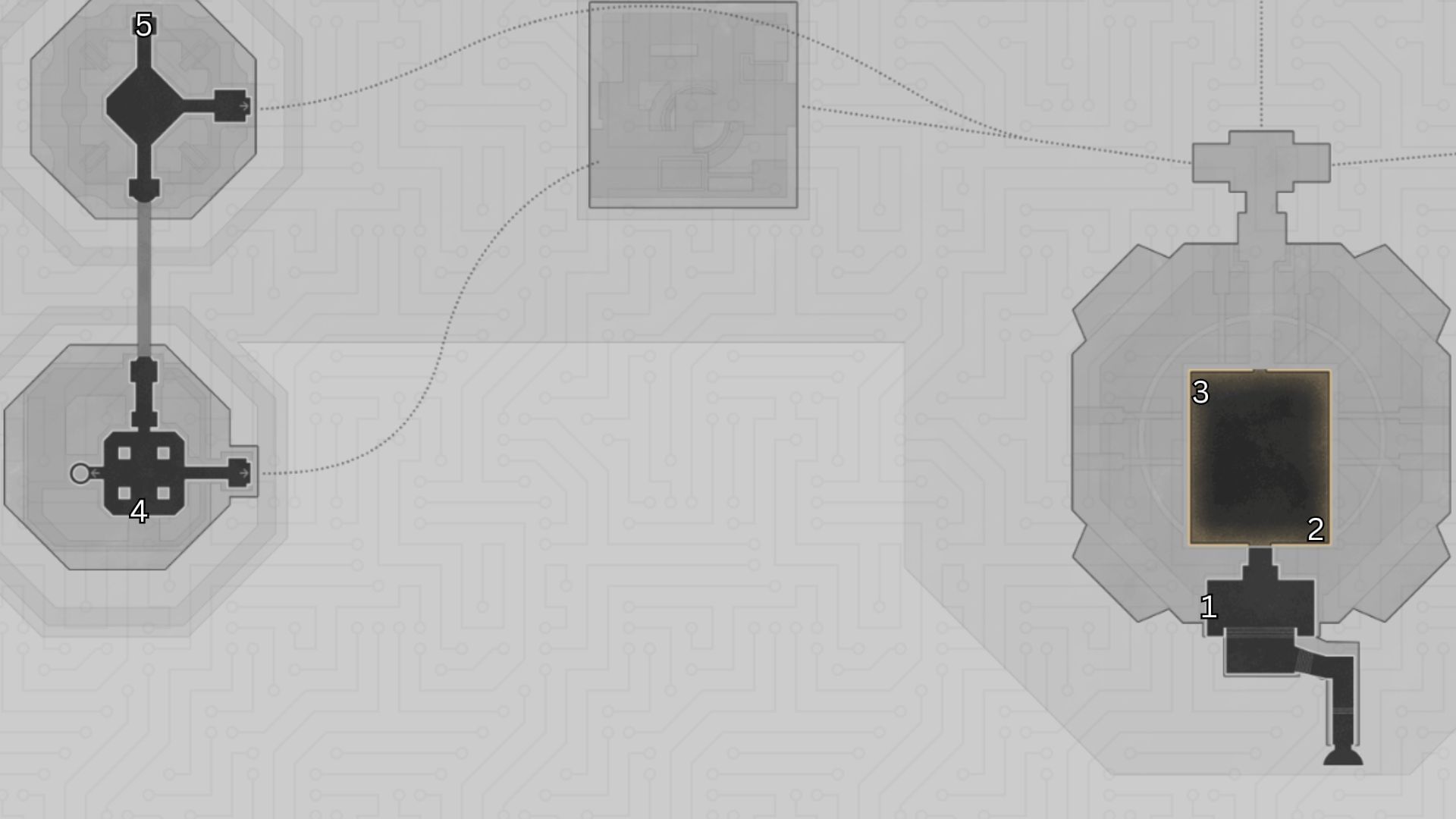 Universal Matrix Great Tomb of the Nameless Titan Floor 2 treasure chest locations (Image via HoYoverse)