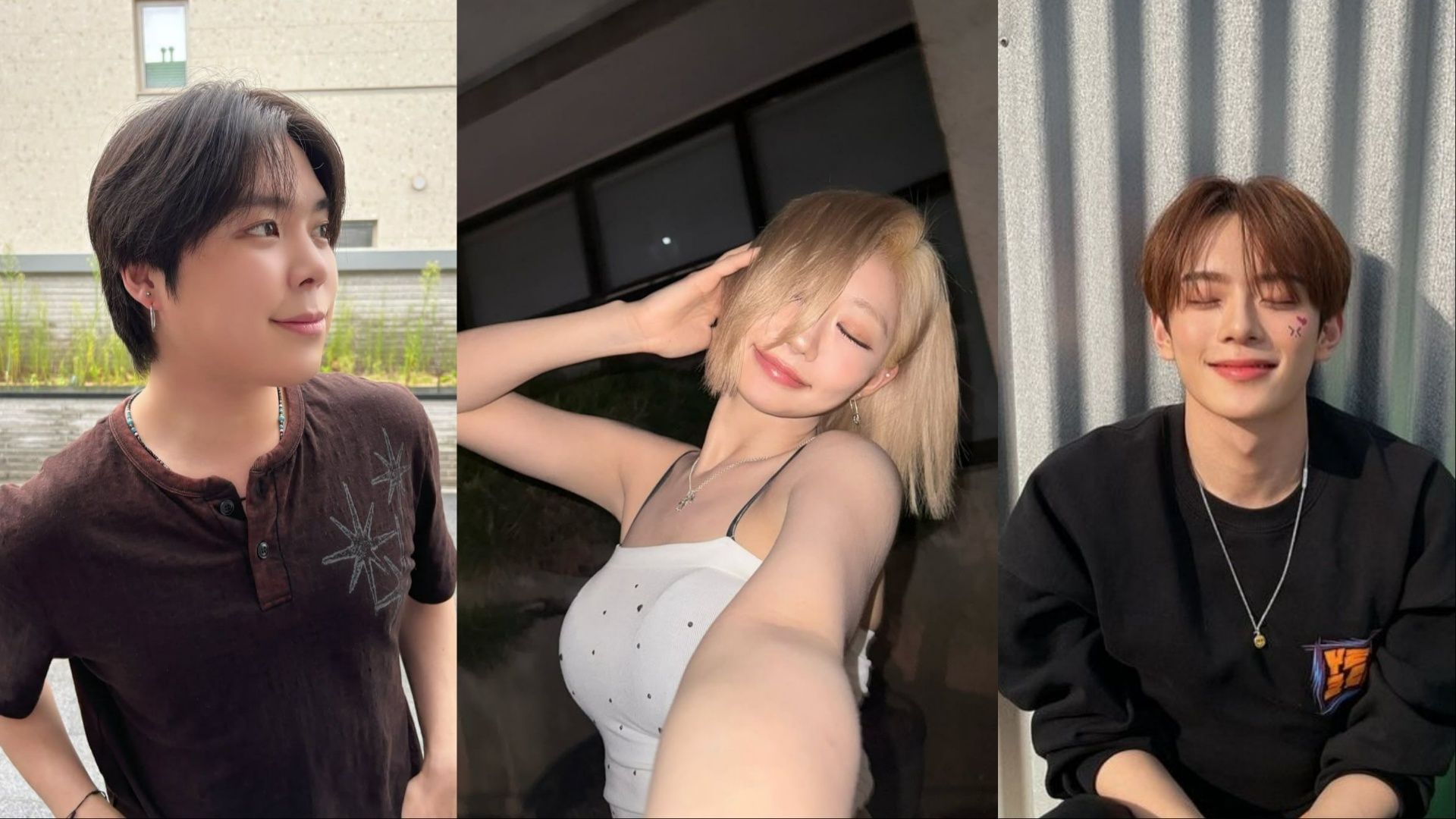 KISS OF LIFE&rsquo;s Julie and VERIVERY&lsquo;s Kangmin &amp; Yeonho (Image via Instagram/@kissoflife_s2, @the_verivery, @youkangmln)