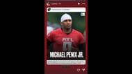 Olivia Carter celebrated the initial role of Michael Penix Jr. With the Atlanta Falcons. (Photo through Olivia Carter Instagram story)