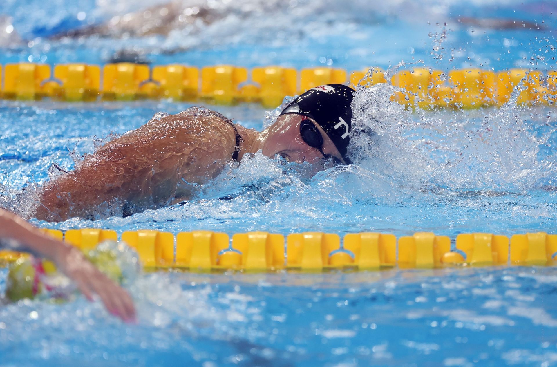 Katie Ledecky at Singapore 2025 World Aquatics Championships. Source: Getty