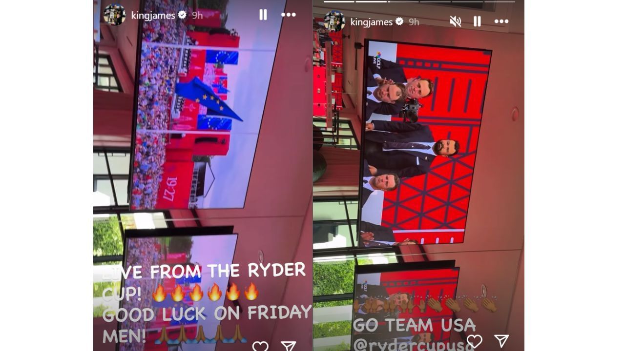 LeBron James wishes Team USA &quot;good luck ahead of Ryder Cup showdown against Europe. [photo: @kingjames/IG]