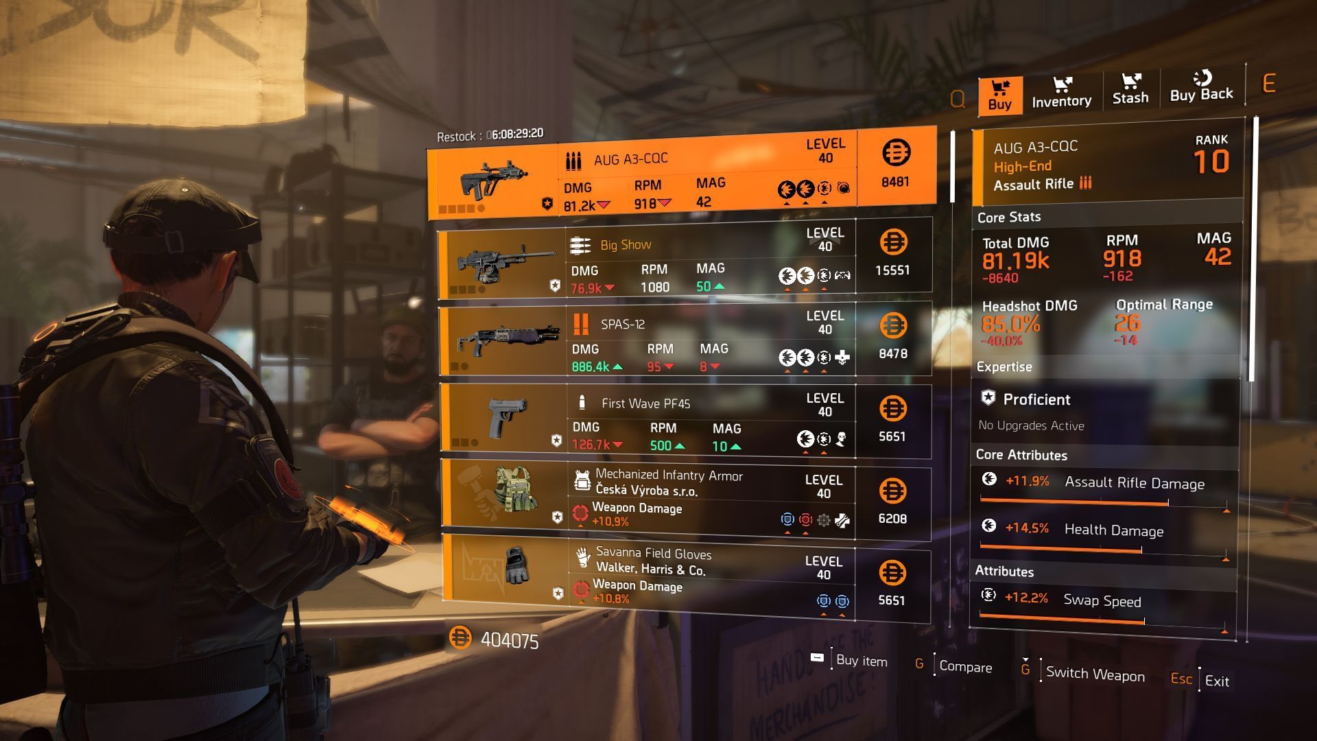 The Division 2 vendor at Haven Public Exchange (Image via SK Gaming || Ubisoft)