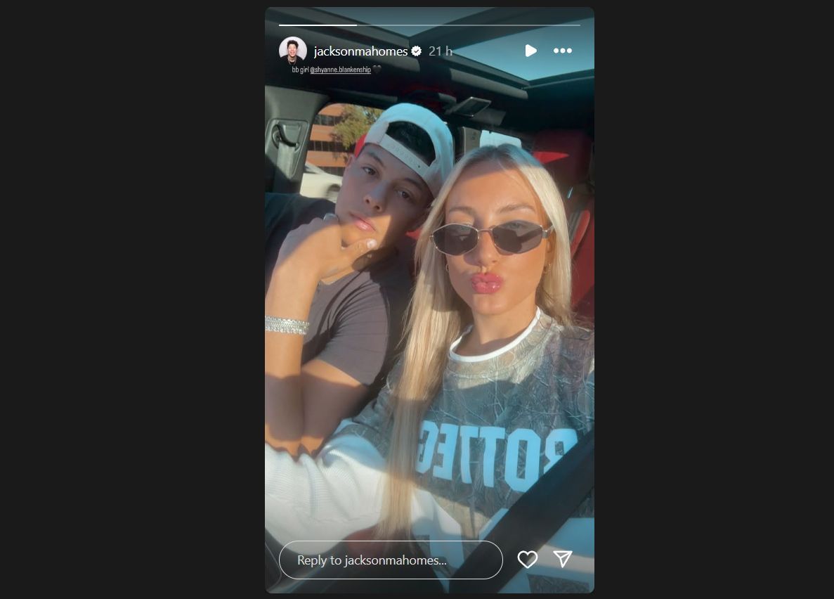 @jacksonmahomes&#039; IG story