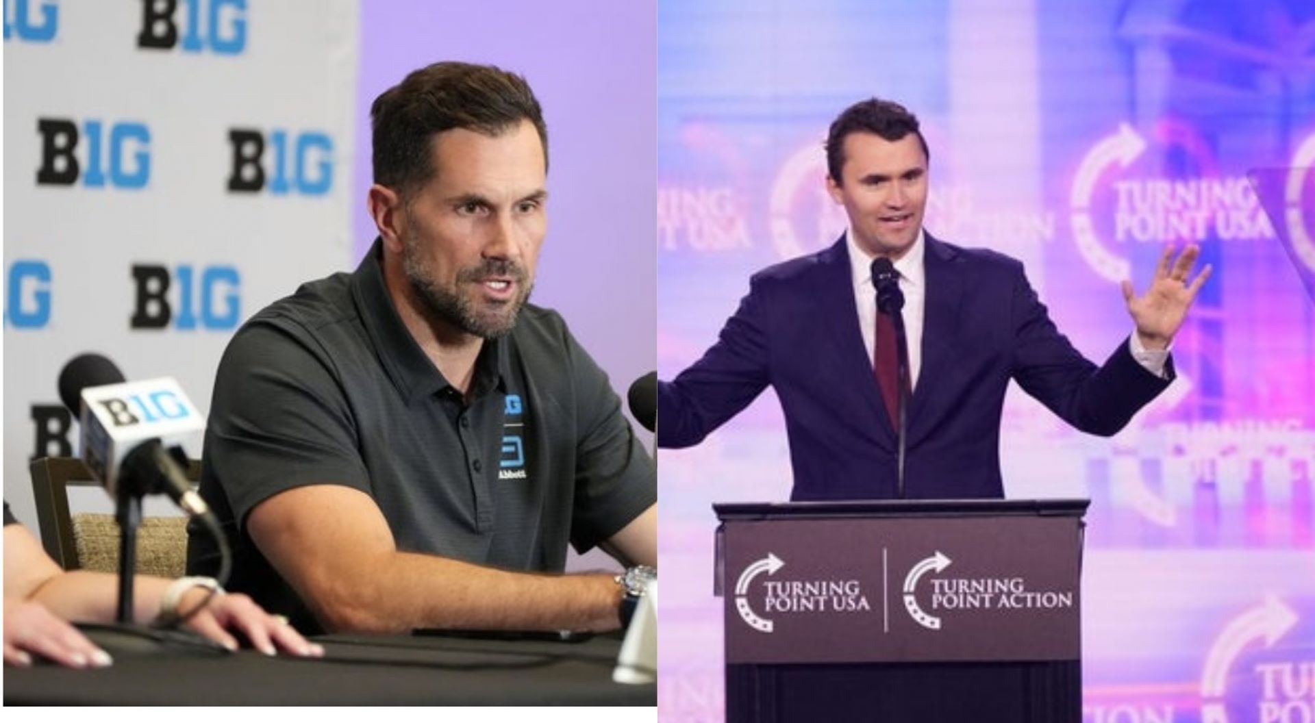 Matt Leinart and Charlie Kirk (Credit- Getty)