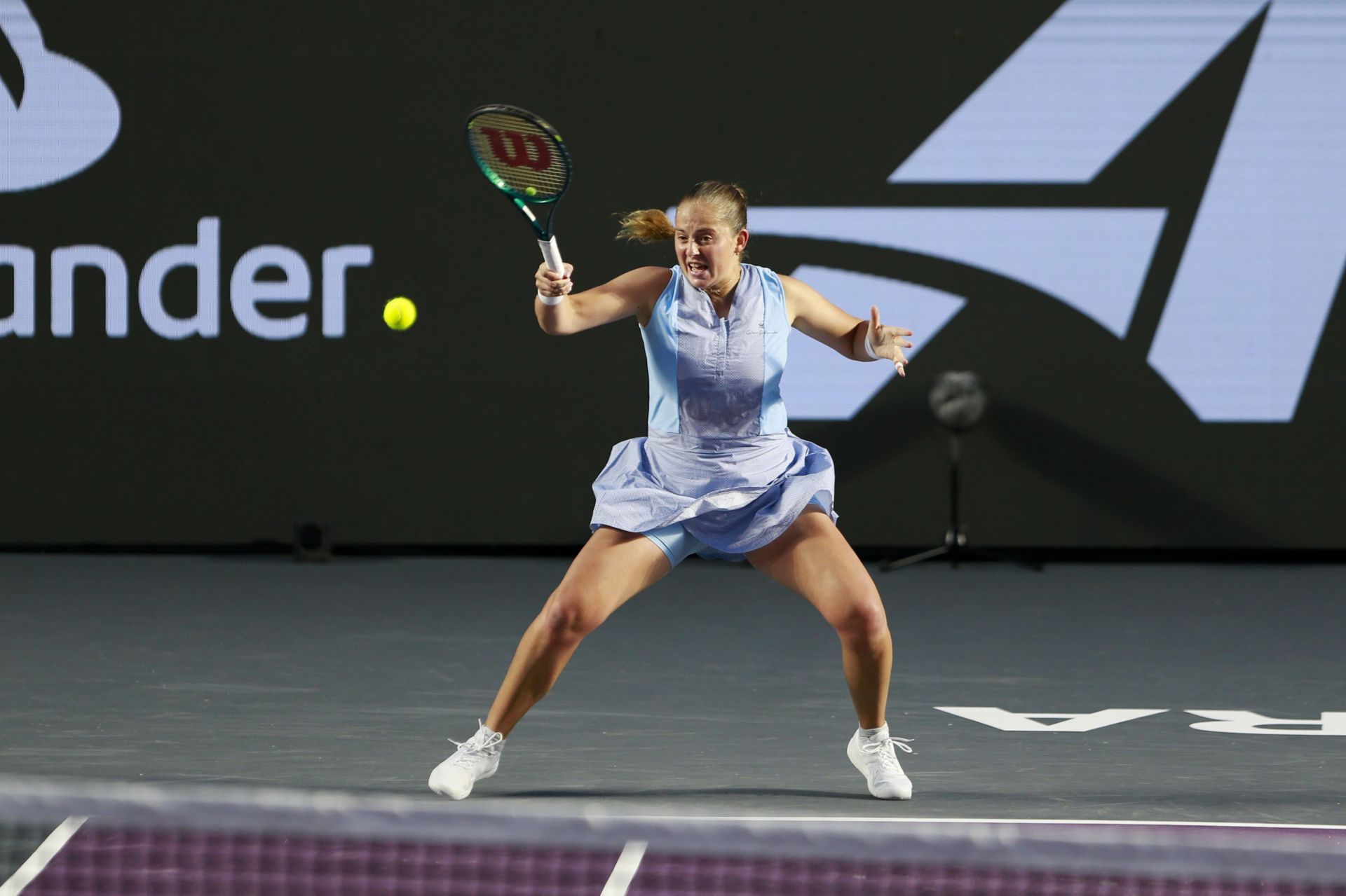 Jelena Ostapenko at the Guadalajara Open Akron. (Source: Getty)