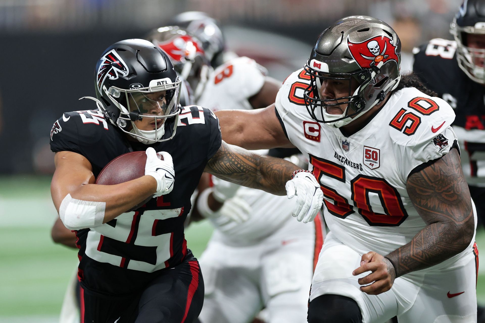 Allgeier at Tampa Bay Buccaneers v Atlanta Falcons - Source: Getty