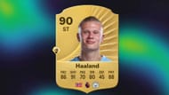 Erling Haaland is known for his amazing volleys (Image via EA Sports)