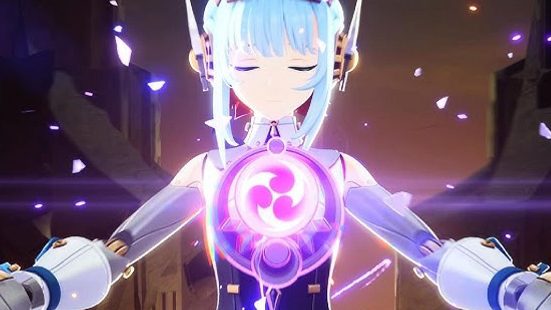 Ineffa recieving an Electro Moon Wheel during the Archon Quest Song of the Welkin Moon Prelude (Image via HoYoverse)
