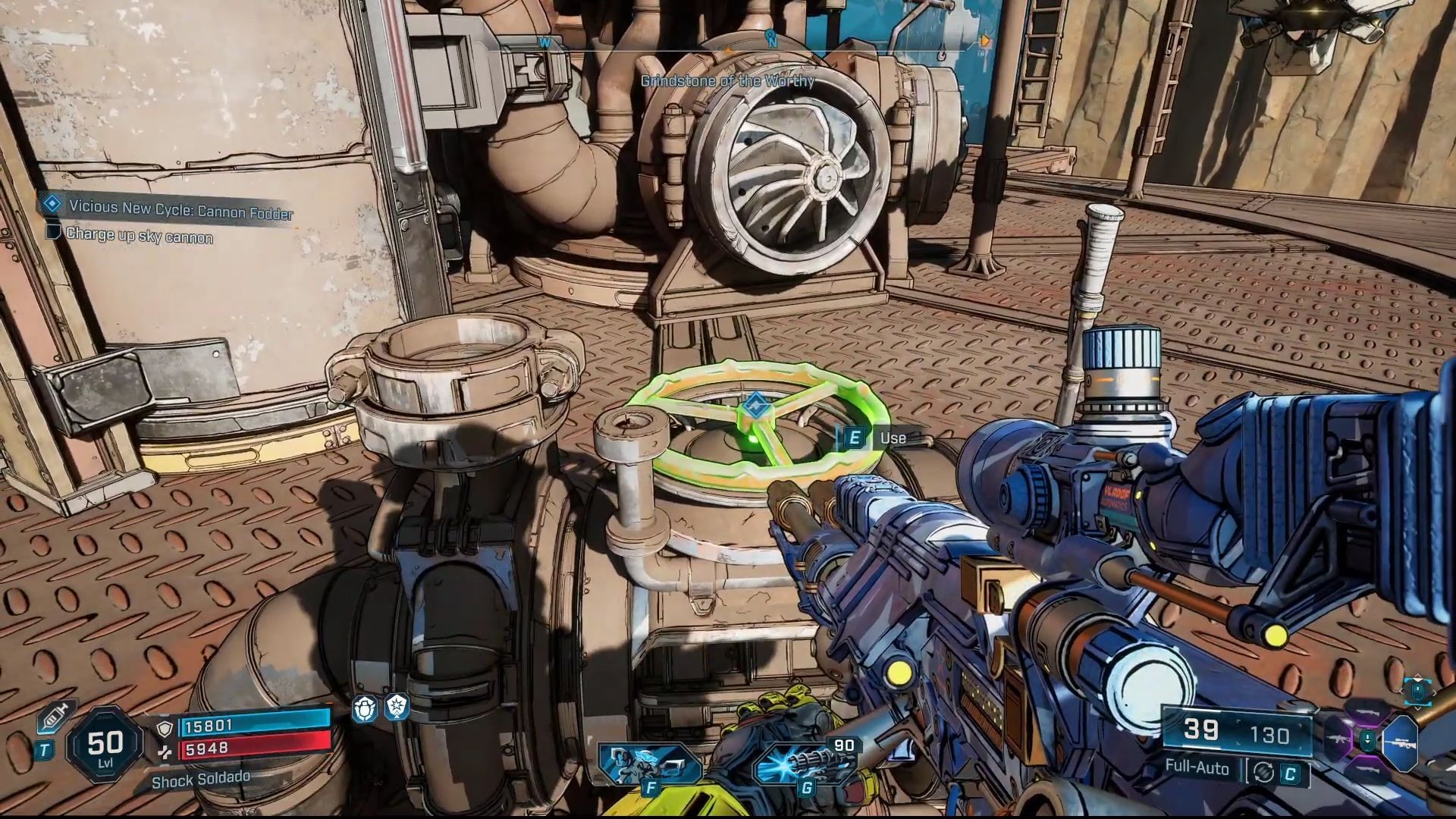 Interact with the wheel to charge cannon (Image via Youtube/@WoWQuest)