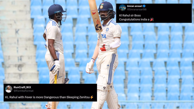 "KL Rahul with Fever is more Dangerous than Sleeping Zenitsu" - Fans hail batter for sensational knock in India A's historic chase against Australia A