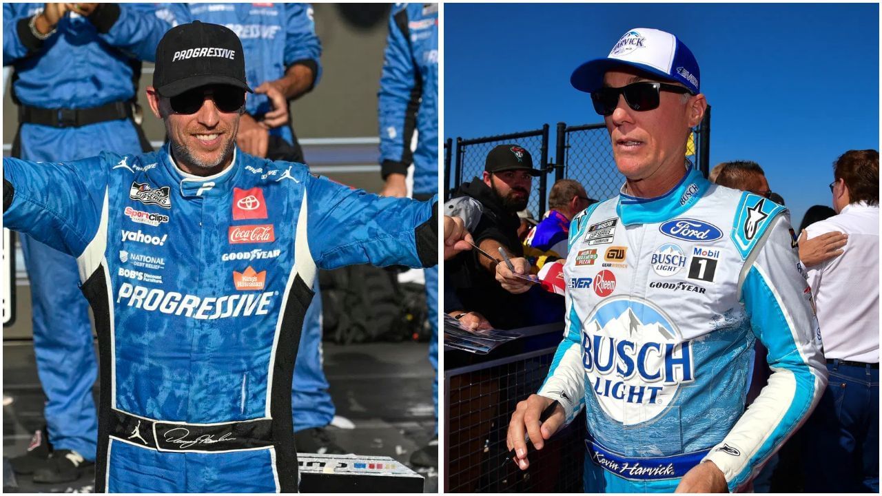 Denny Hamlin and Kevin Harvick