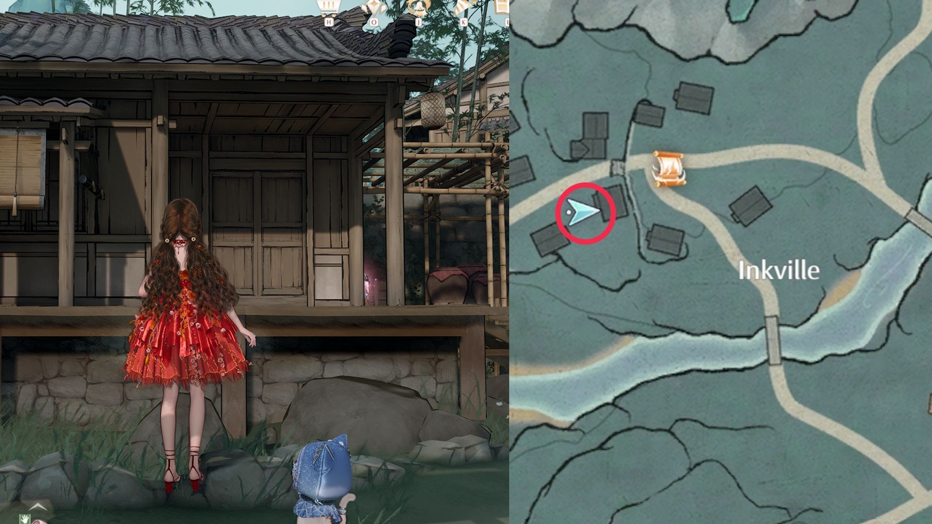 Location of the house in Danqing Realm (Image via Sportskeeda Gaming/Infold Games)