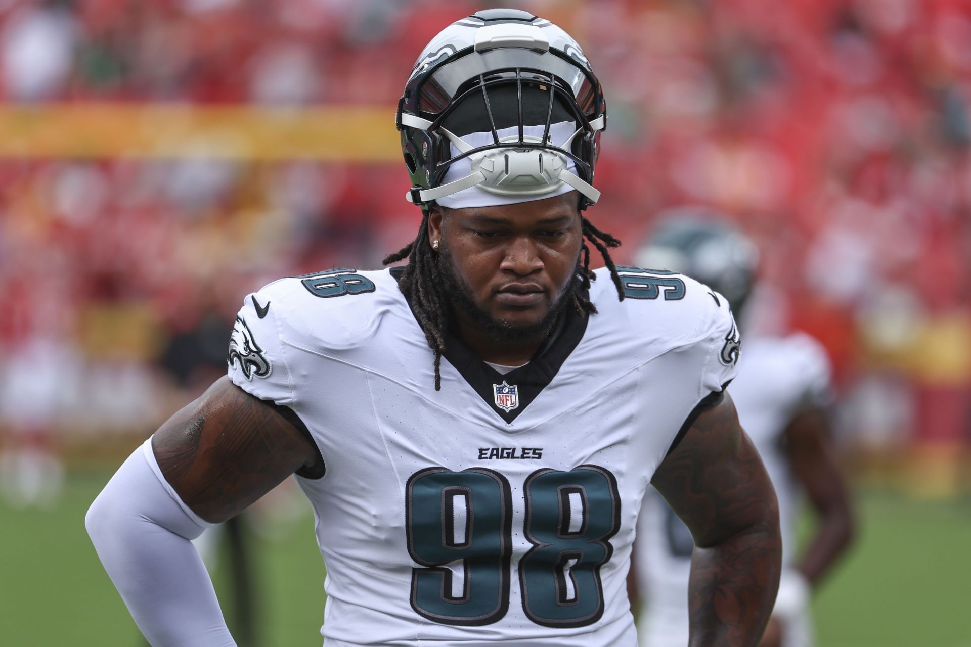 “Suspend him for entire season”, “Soft league”: NFL fans react as Eagles' Jalen Carter gets $11,593 fine for taunting after FG block vs. Rams