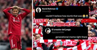 “Couldn’t believe how dumb that was” - Fans react as Liverpool star’s response to Ekitike getting red card after goal celebration goes viral