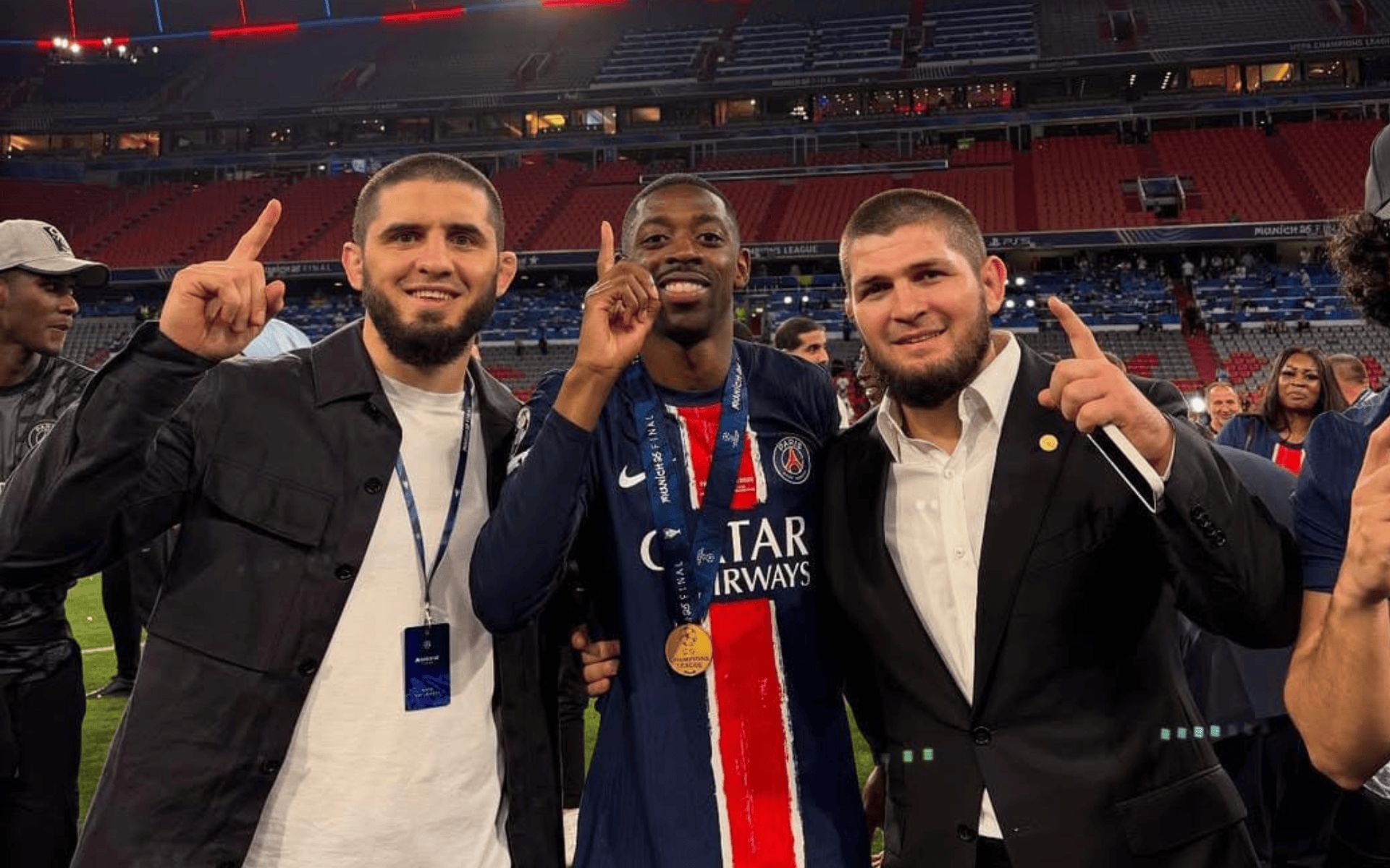 Khabib Nurmagomedov and Islam Makhachev reacts to Ousmane Dembele