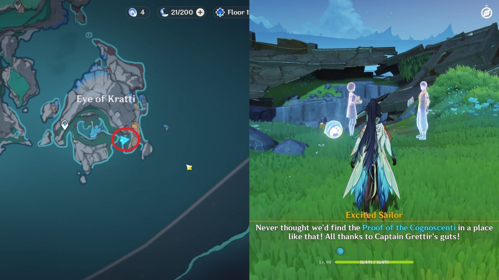 Whisper Beneath the Waves quest location (Image via HoYoverse)