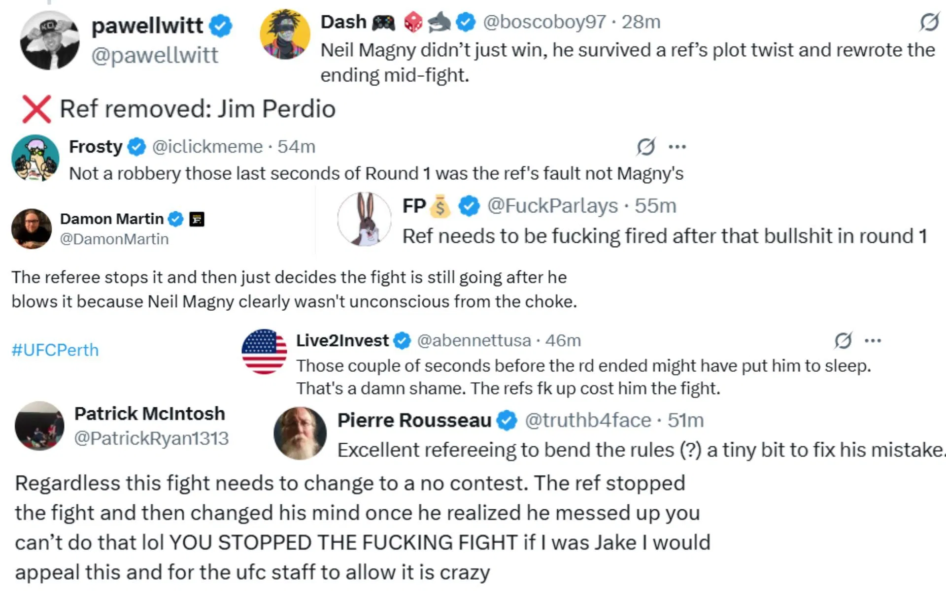 Screenshots courtesy: @UFC and @DamonMartin on X