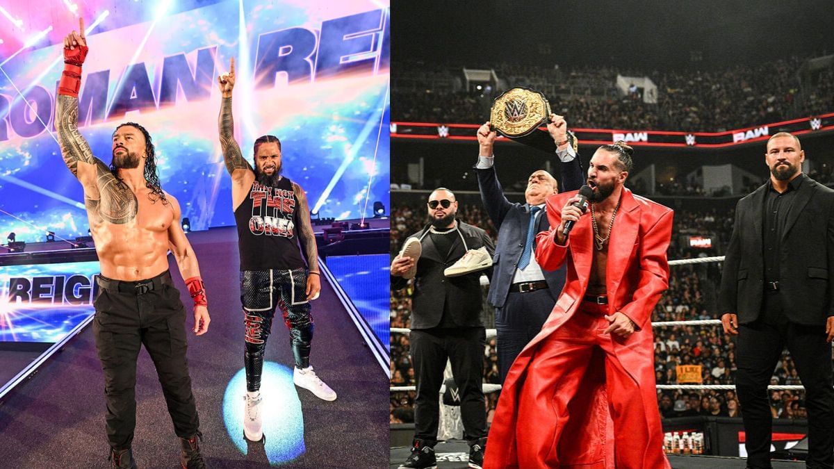 Roman Reigns and Jimmy Uso (left), The Vision (right) [Image via WWE.com]