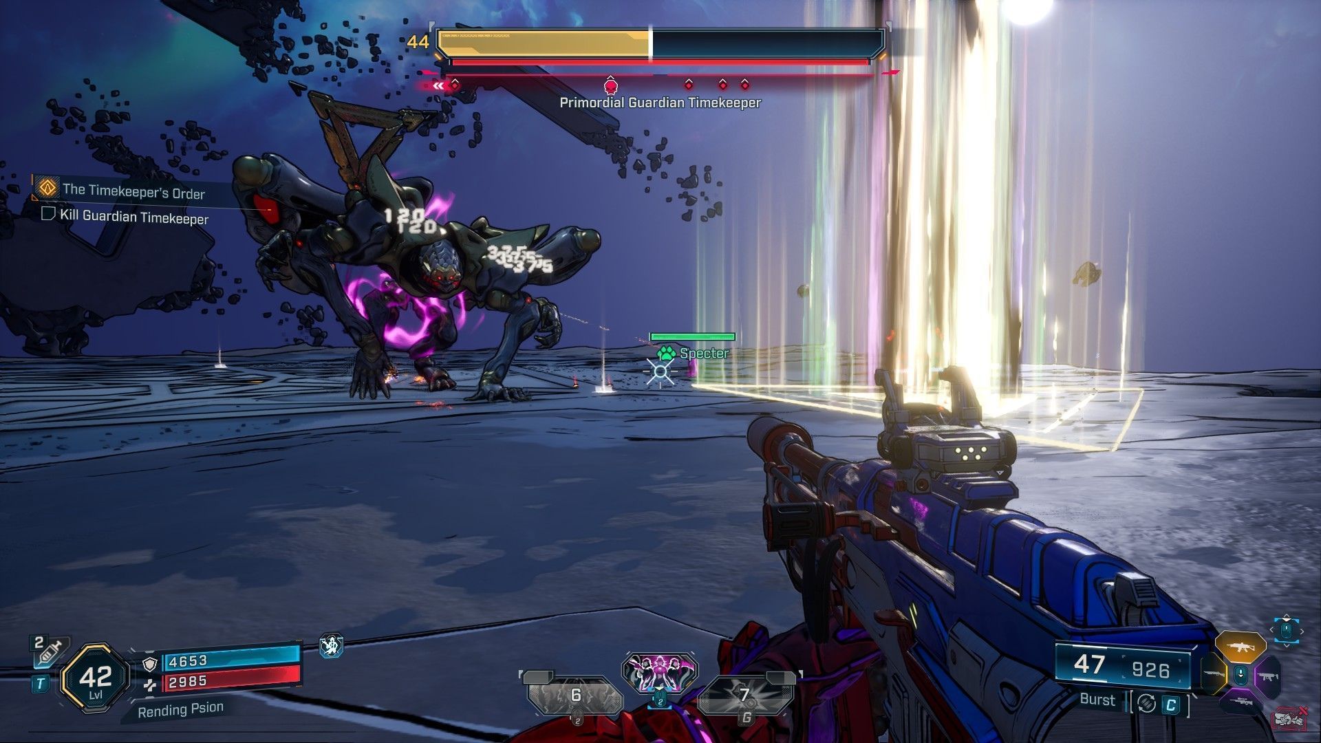 The Timekeeper and his second form drop the Plasma Coil (Image via 2K)