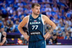 Watch: Luka Doncic accepts and nails Slovenia teammate's challenge on making shot from the tunnel for 50 pushups