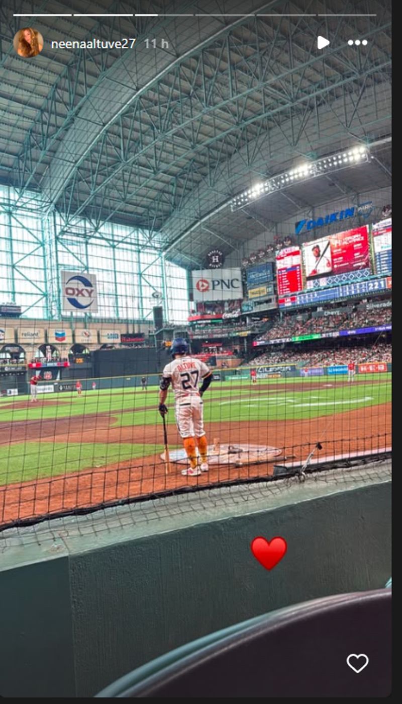Altuve&#039;s wife, Nina Altuve, also posted his husband image on her social media platfrom.(Via Instagram)