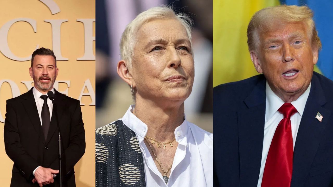 Jimmy Kimmel, Martina Navratilova, and Donald Trump (Image via: All Getty)