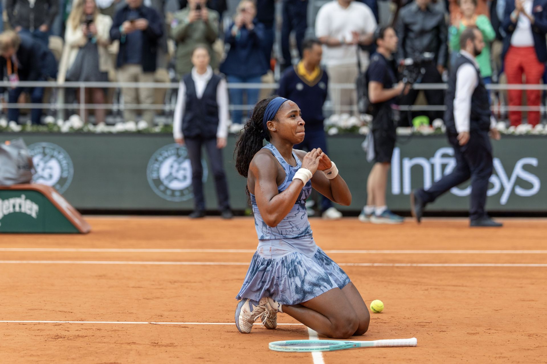Gauff at the French Open Tennis Tournament. Roland-Garros 2025. - Source: Getty