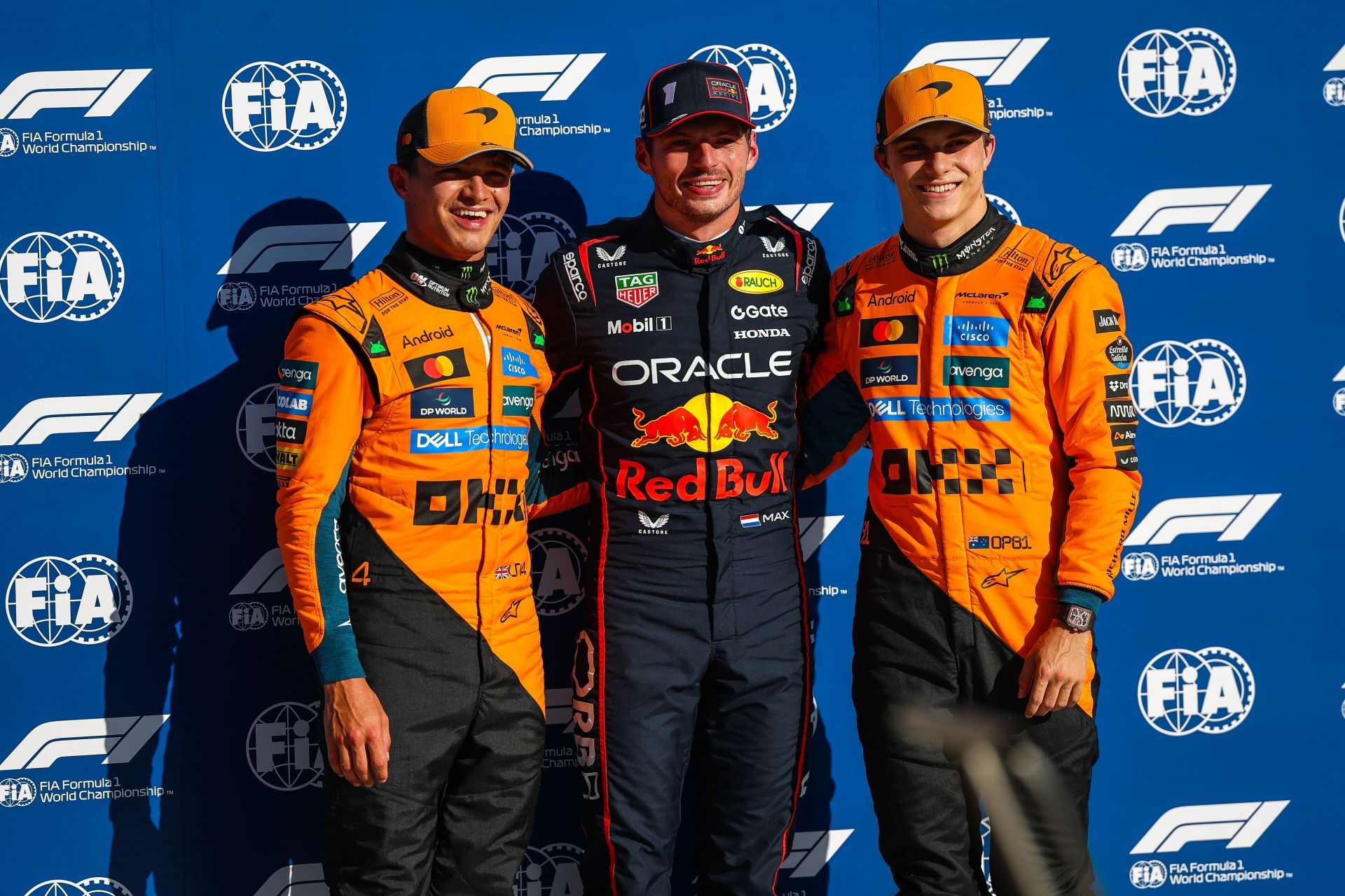 Lando Norris, Max Verstappen, and Oscar Piastri at the F1 Italian GP - Qualifying - Source: Getty