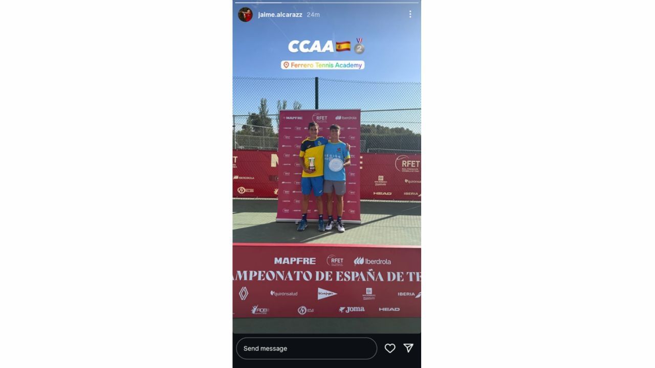 Carlos Alcaraz&#039;s brother, Jaime, via Instagram Stories