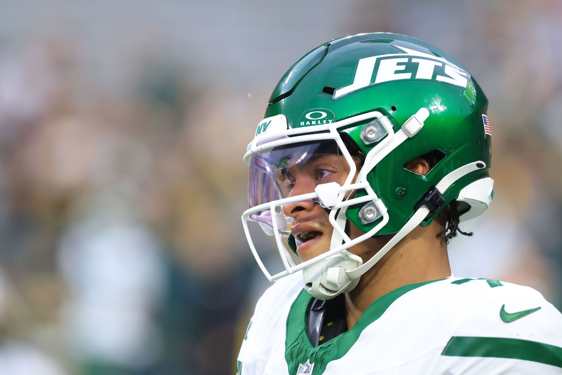 Quarterback Justin Fields of the New York Jets - Source: Getty