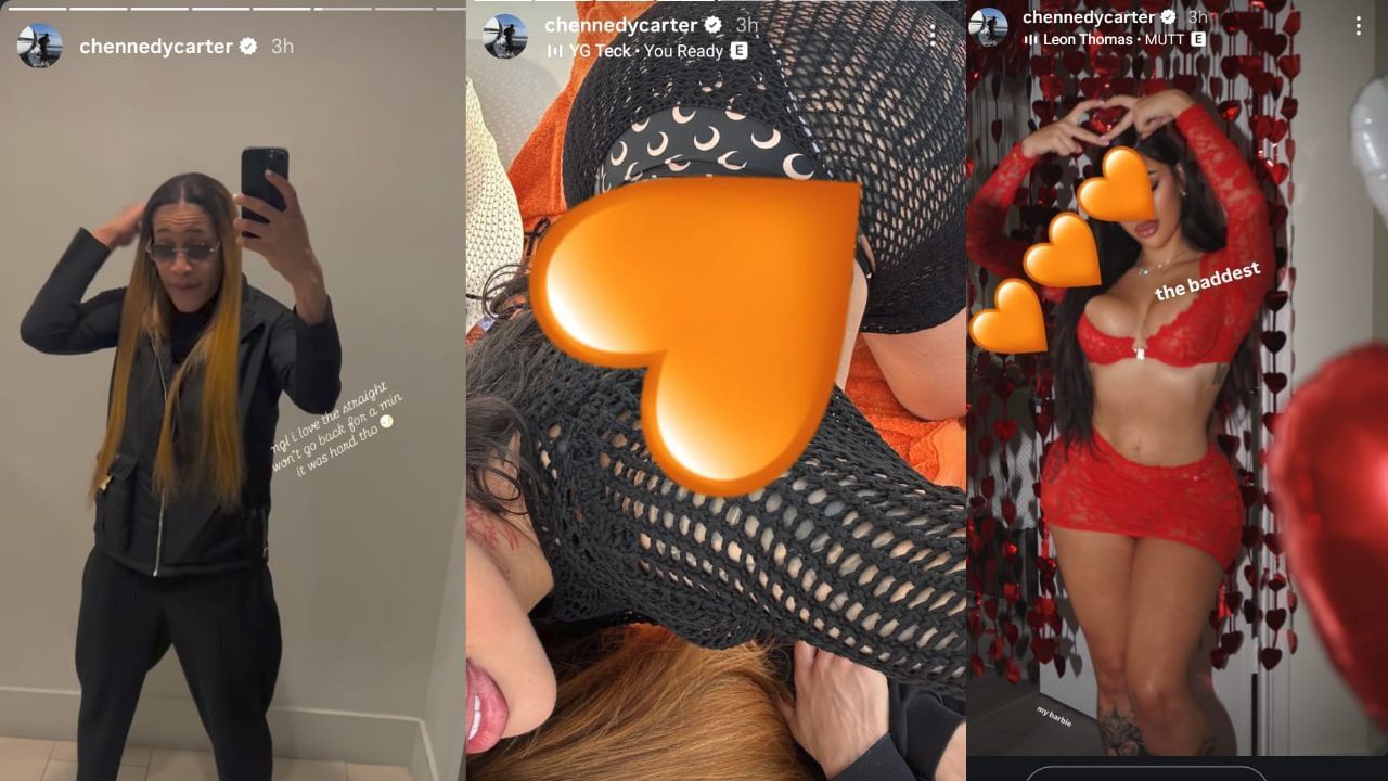 Chennedy Carter shares pictures of her partner on her IG story. (Credits: @chennedycarter/IG)