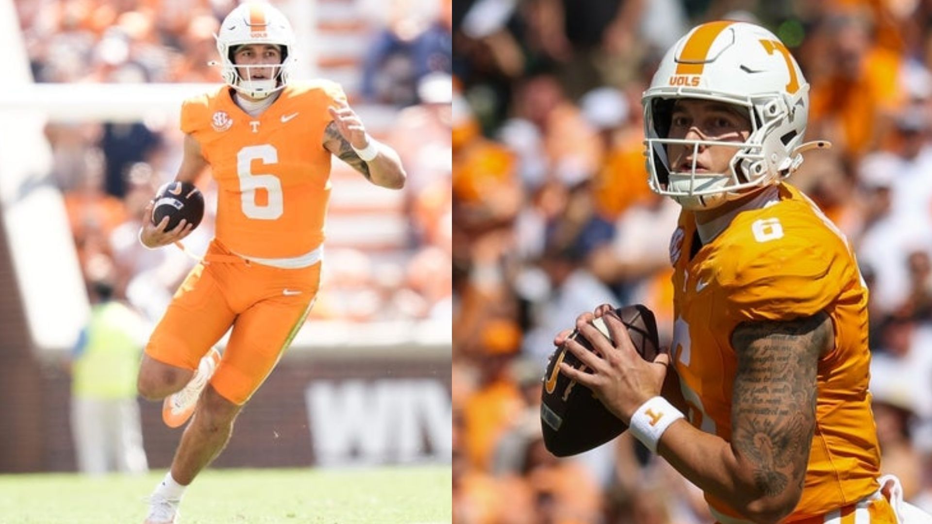 Tennessee quarterback Joey Aguilar