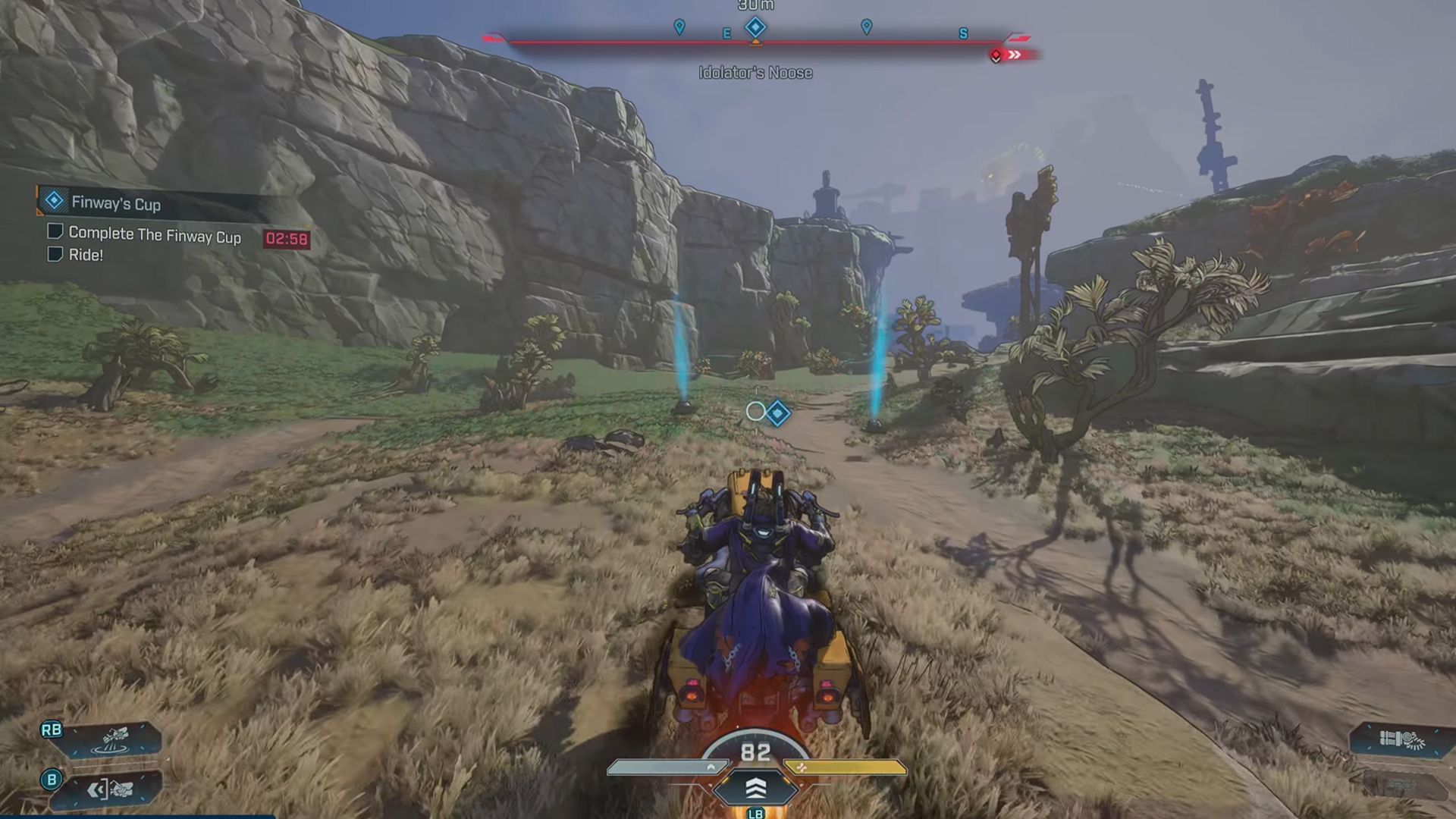 The terrain is rocky; try to avoid those or jump over them (Image via Gearbox Software)
