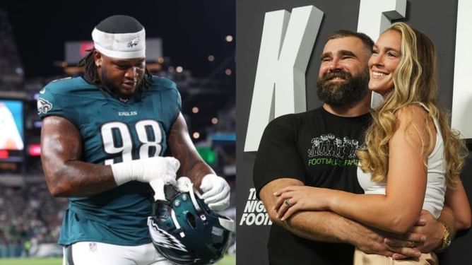 "Dak spit first": Jason Kelce's wife Kylie makes her feelings known on Jalen Carter's spitgate incident