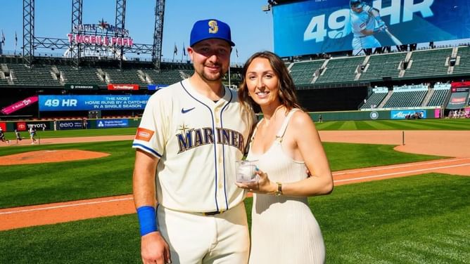 Cal Raleigh’s girlfriend Hannah gives 3-word shoutout as Mariner’s star passes Mickey Mantle with historic 55th HR