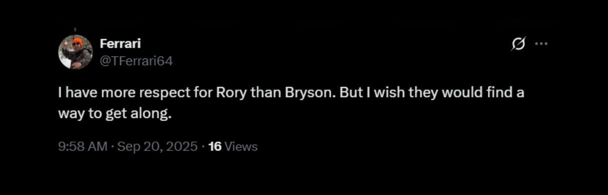 Screenshot of a fan&#039;s reaction - Source - @TFerrari64 on X 