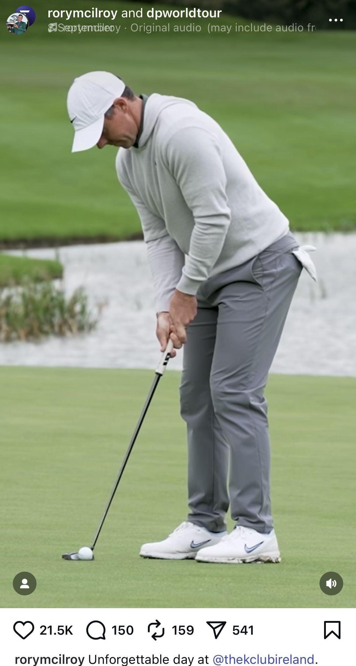 McIlroy during the Amgen Irish Open 2026 _ Image Source: Instagram/@rory mcilroy