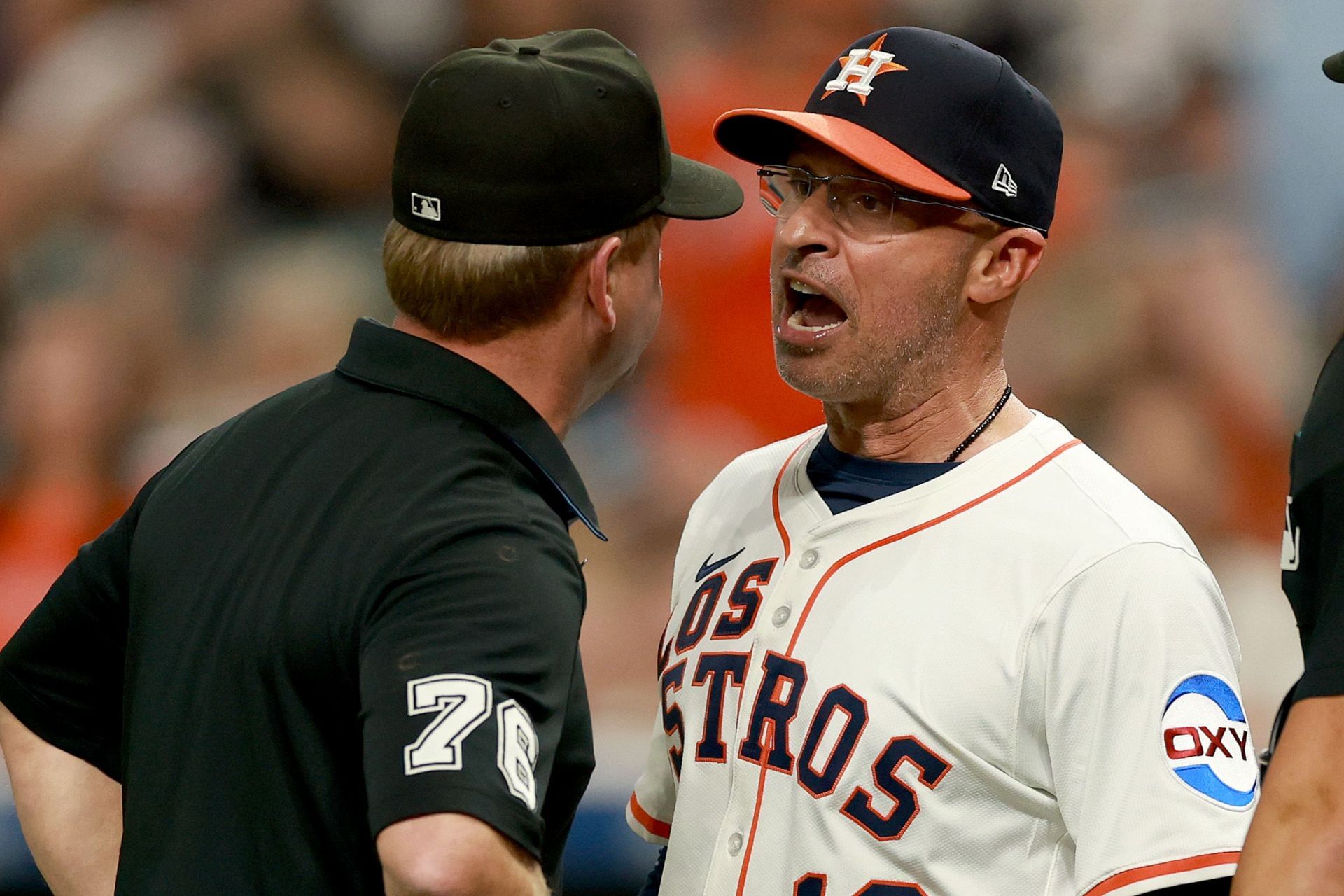 Joe Espada was ejected following an argument over a strike call (Source: Getty Images)