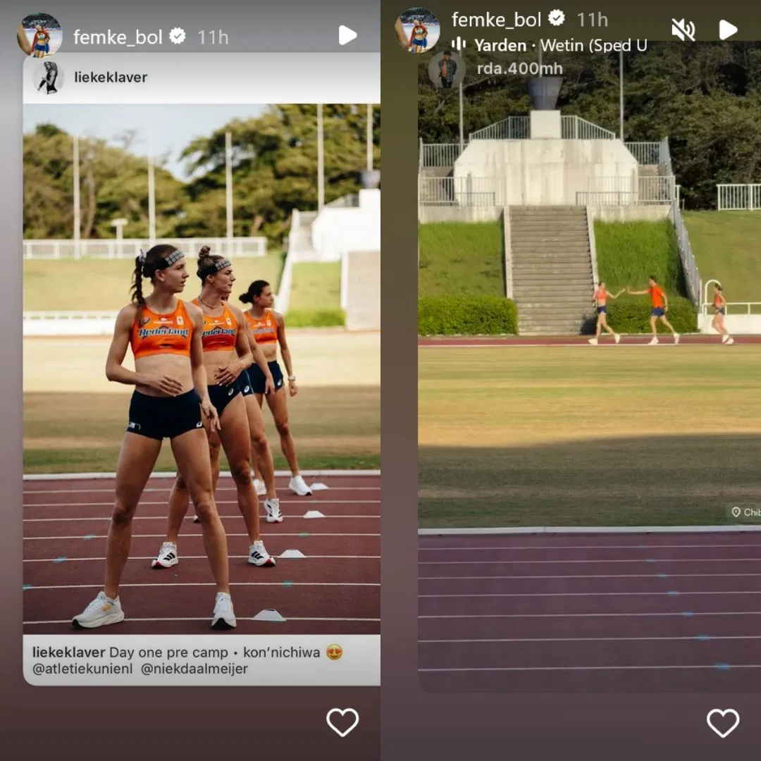 Screenshot of Femke Bol&rsquo;s Instagram stories. Credits - femke_bol