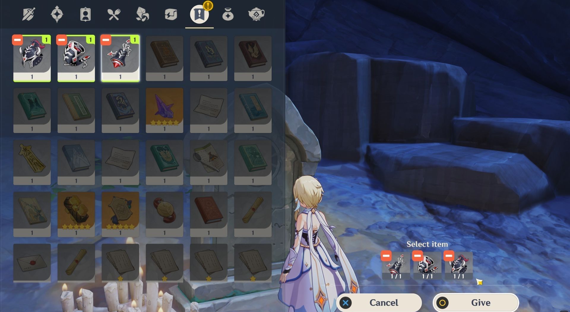 Place all the relics (Image via HoYoverse)