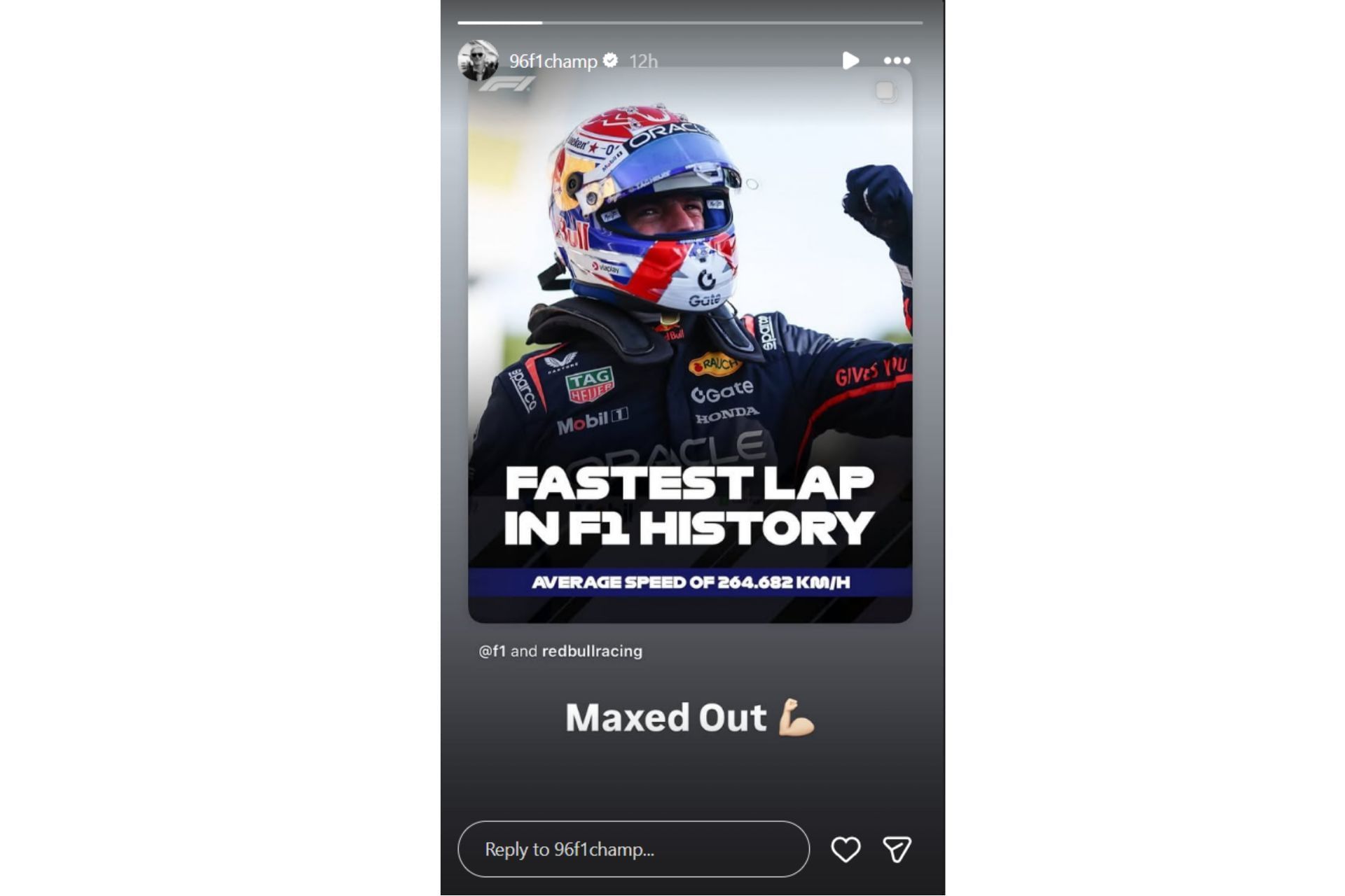 Snapshot of Damon Hill&#039;s story...credits- Instagram