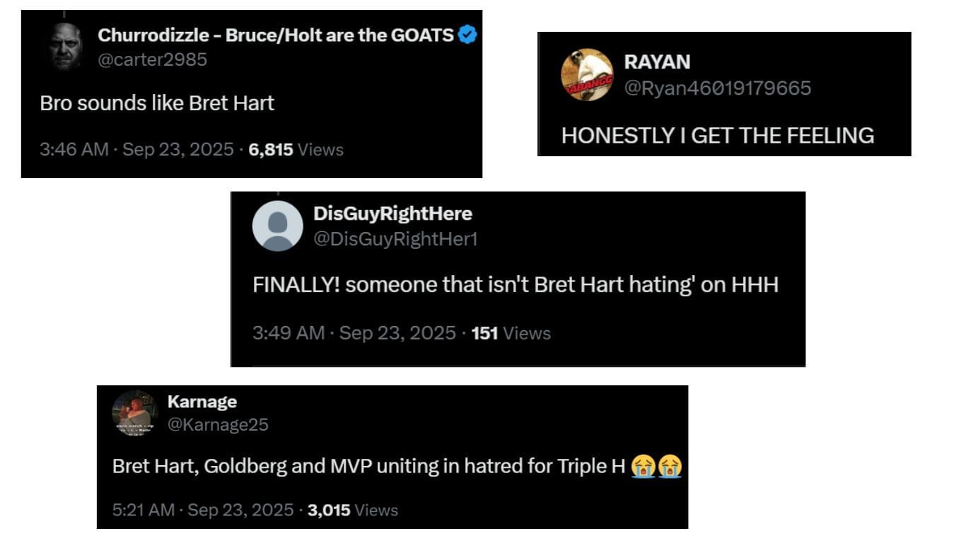 Fan reactions [Screenshots taken from X]