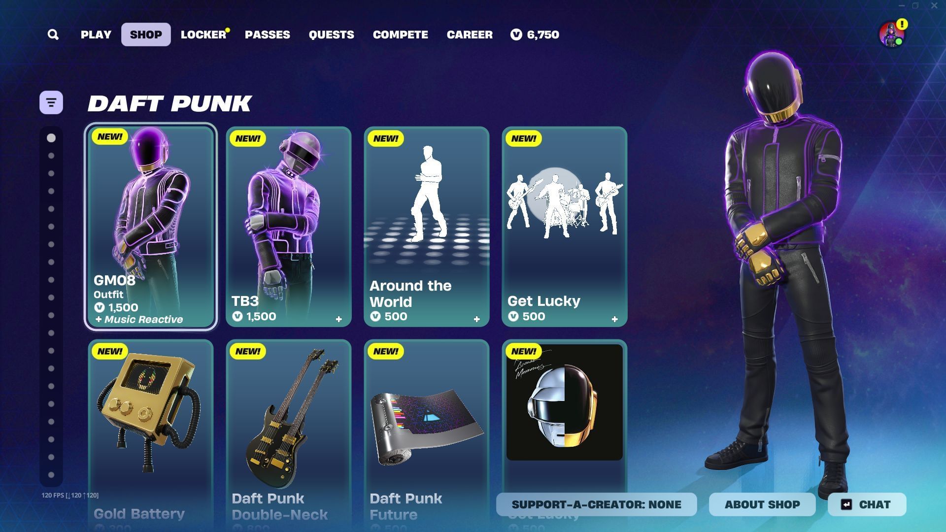 You can purchase the Daft Punk skins in Fortnite separately as well (Image via Sportskeeda Gaming || Epic Games)