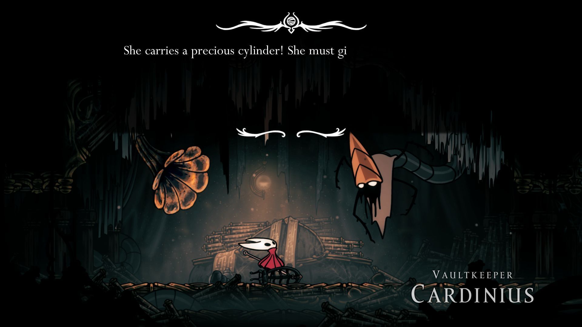 Vaultkeeper Cardinius in Hollow Knight Silksong Act 2 (Image via SK Gaming || Team Cherry)