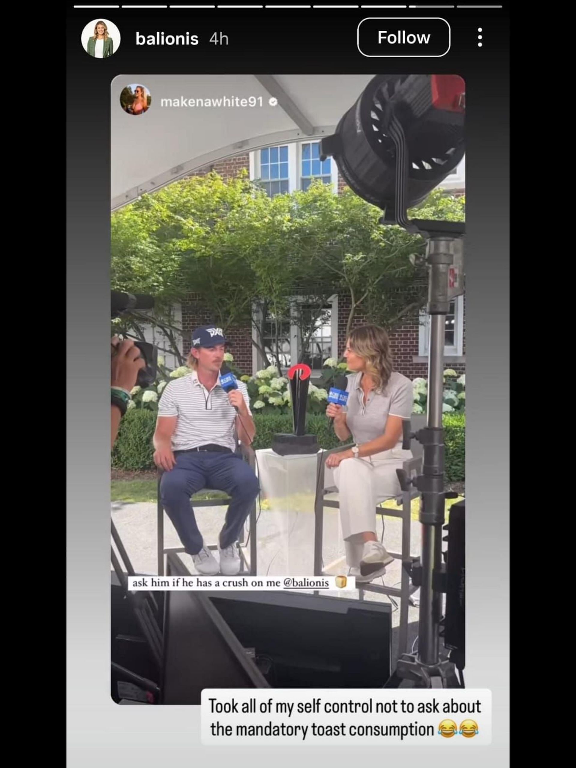 Screenshot from Balionis&#039; story / Source: @balionis on Instagram