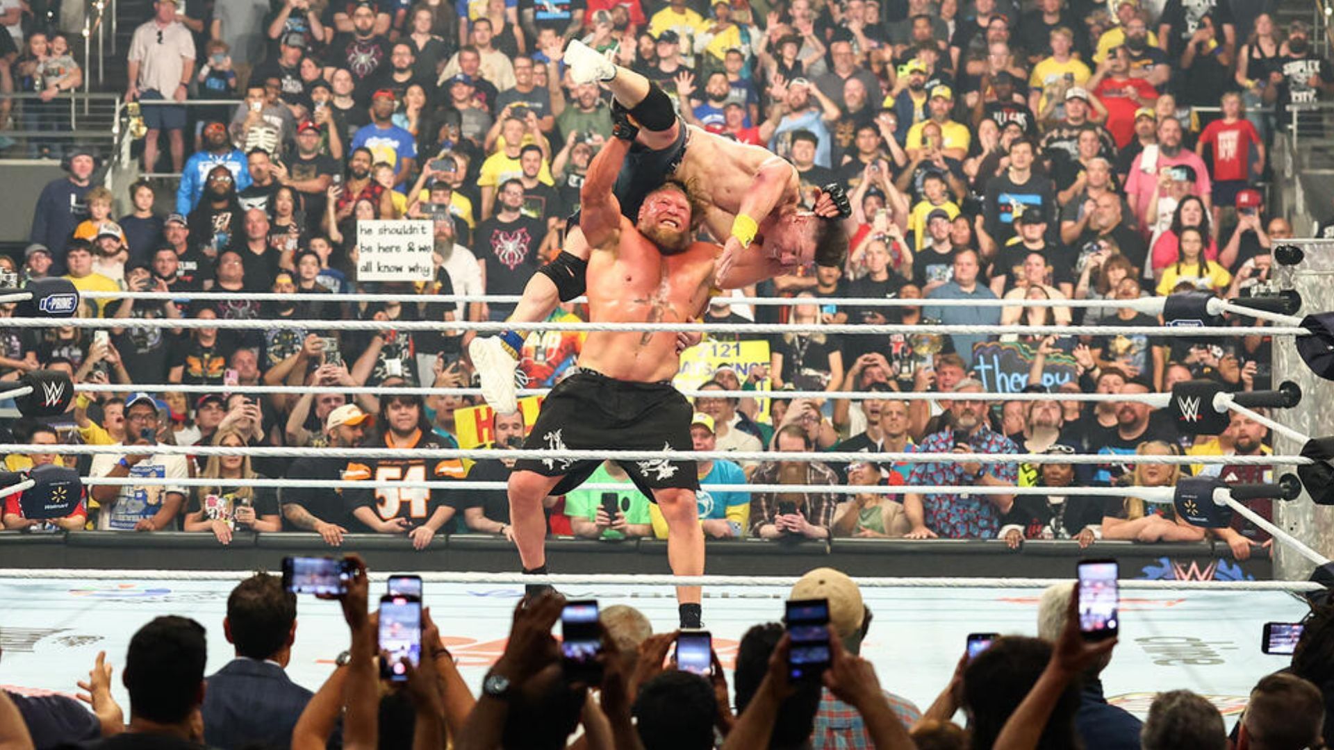 Brock Lesnar and John Cena at Wrestlepalooza! [Image credit: WWE.com]