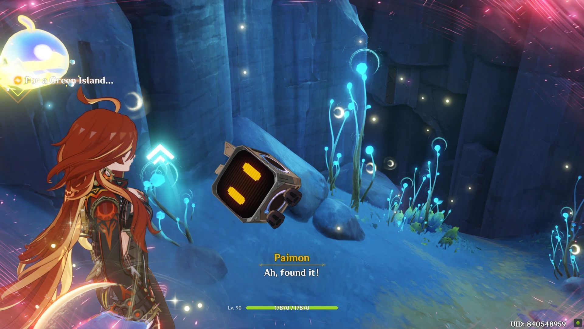 Find the fragment inside the cave (Image via HoYoverse)